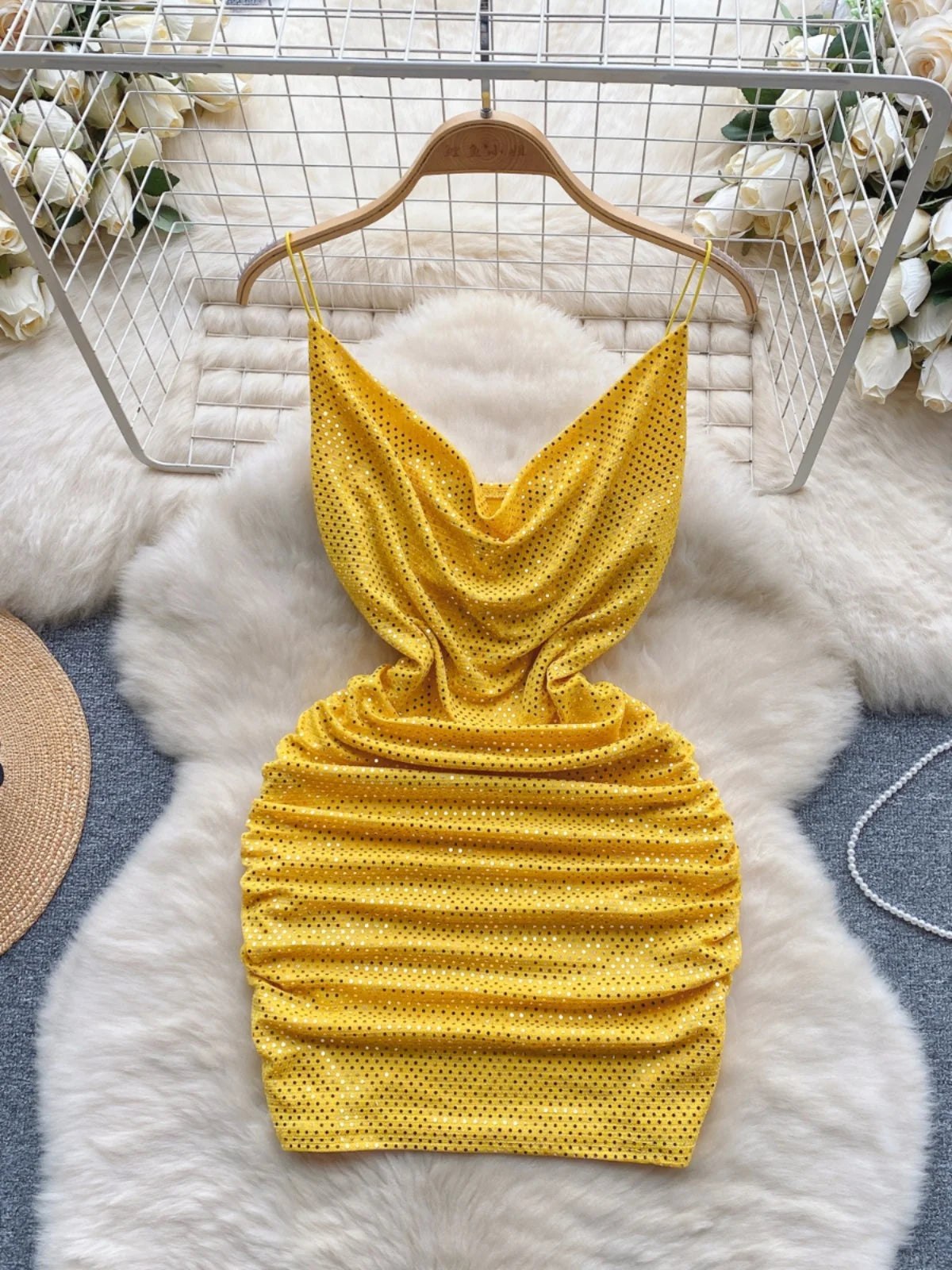 yellow eyelet mini dress Wren Yellow Eyelet Mini Dress